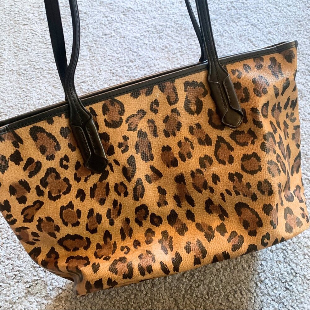 Lauren Ralph Lauren Leopard Print Tote Bag - Brown and Black